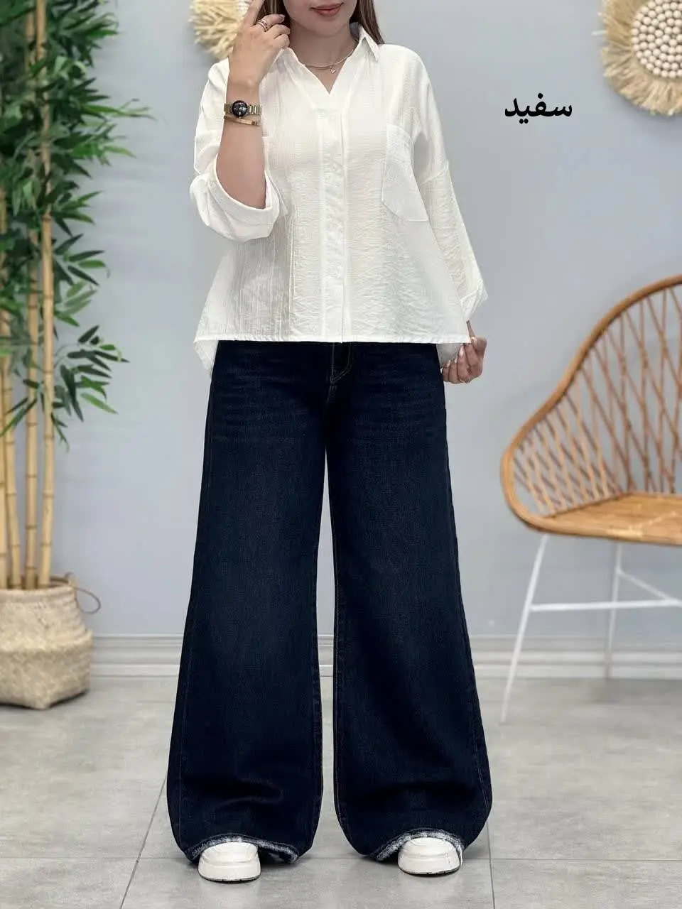 3484-شومیز دوجیب نیکا